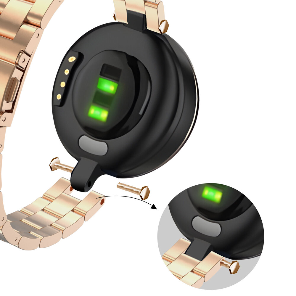 Bandz Bandz Garmin Lily Klassisches Stahlenarmband (Rosa Gold) Bandz Bandz Garmin Lily Klassisches Stahlenarmband (Rosa Gold)