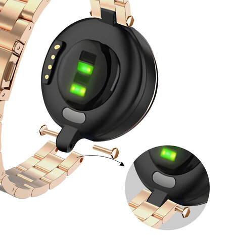 Bandz Bandz Garmin Lily Klassisches Stahlenarmband (Rosa Gold) Bandz Bandz Garmin Lily Klassisches Stahlenarmband (Rosa Gold)