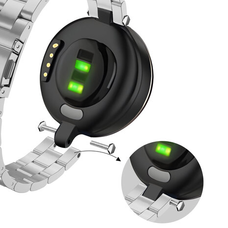 Bandz Bandz Garmin Lily Klassisches Stahlenarmband (Silber) Bandz Bandz Garmin Lily Klassisches Stahlenarmband (Silber)