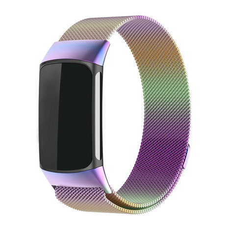 Strap-it® Strap-it Fitbit Charge 6 Milanese Armband (Regenbogen) Strap-it® Strap-it Fitbit Charge 6 Milanese Armband (Regenbogen)