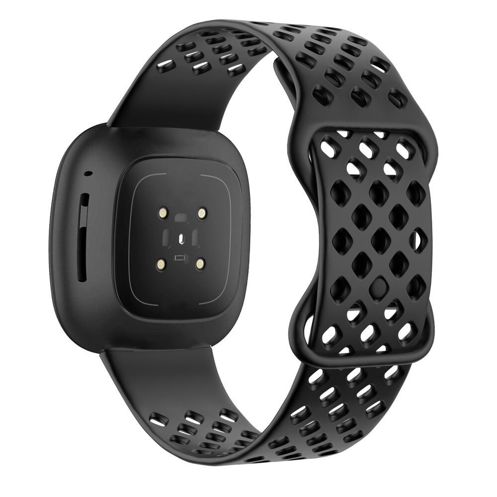 Bandz Bandz Fitbit Versa 3 Sport Armband 'Extra Air' (Schwarz)