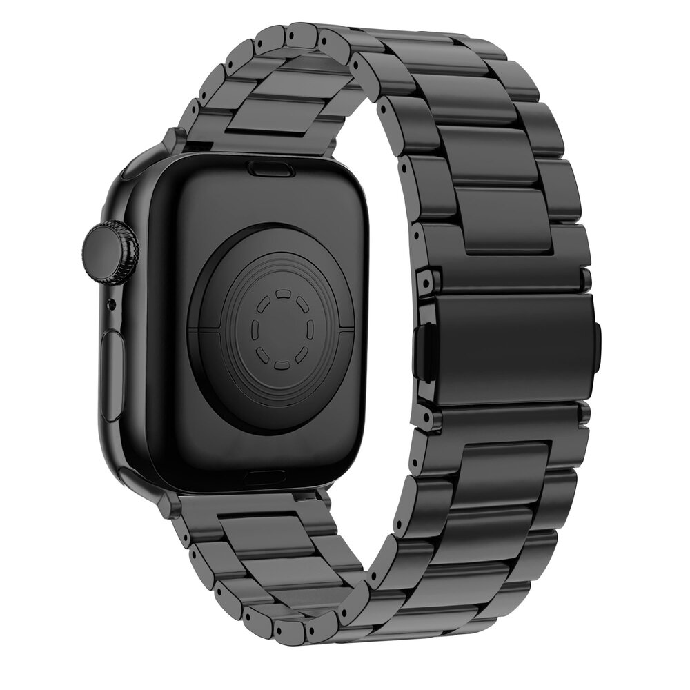 Bandz Bandz Apple Watch Klassisches Stahlenarmband (Schwarz)