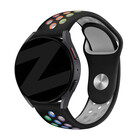 Bandz Bandz Samsung Galaxy Watch 5 40mm Sport Armband 'Deluxe' (Schwarz/Regenbogen)