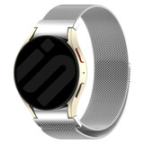Strap-it® Samsung Galaxy Watch 4 40mm 'One push' Milanese Armband (Silber) Strap-it® Samsung Galaxy Watch 4 40mm 'One push' Milanese Armband (Silber)