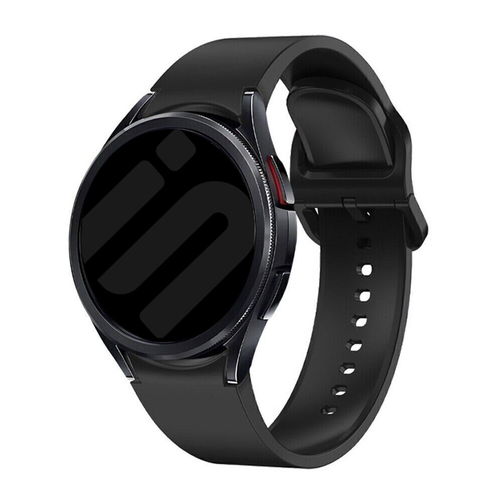 Strap-it® Strap-it Samsung Galaxy Watch 6 44mm 'One push' Silikon Armband (Schwarz)