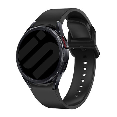 Strap-it® Strap-it Samsung Galaxy Watch 6 44mm 'One push' Silikon Armband (Schwarz)