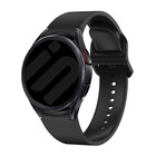Strap-it® Strap-it Samsung Galaxy Watch 6 Classic 43mm 'One push' Silikon Armband (Schwarz)