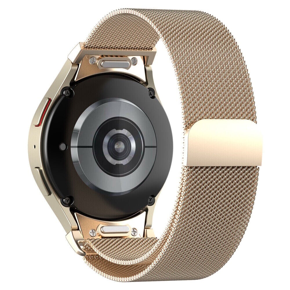 Strap-it® Strap-it Samsung Galaxy Watch 4 Classic 42mm 'One push' Milanese Armband (Champagner) Strap-it® Strap-it Samsung Galaxy Watch 4 Classic 42mm 'One push' Milanese Armband (Champagner)