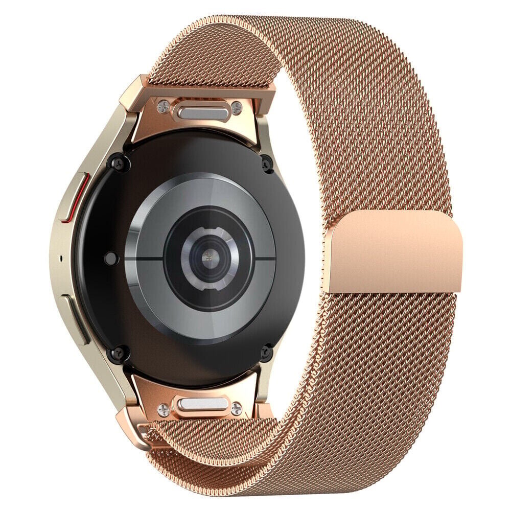 Strap-it® Strap-it Samsung Galaxy Watch 4 Classic 46mm 'One push' Milanese Armband (Rosegold)