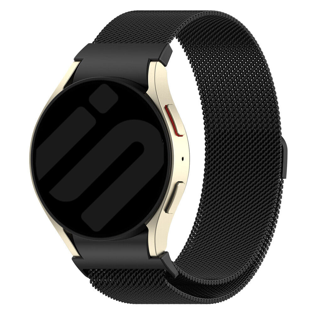 Strap-it® Strap-it Samsung Galaxy Watch 5 44mm 'One push' Milanese Armband (Schwarz)