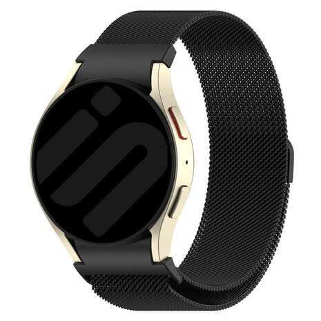Strap-it® Strap-it Samsung Galaxy Watch 5 44mm 'One push' Milanese Armband (Schwarz)