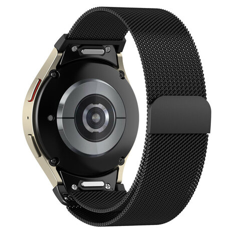 Strap-it® Strap-it Samsung Galaxy Watch 5 44mm 'One push' Milanese Armband (Schwarz)