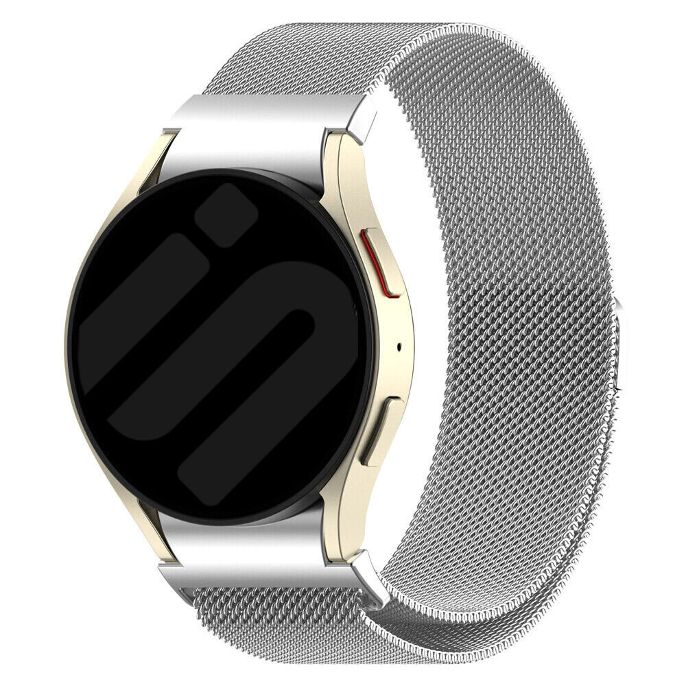 Strap-it® Strap-it Samsung Galaxy Watch 5 44mm 'One push' Milanese Armband (Silber)