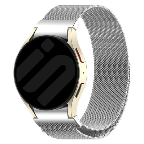 Strap-it® Strap-it Samsung Galaxy Watch 5 44mm 'One push' Milanese Armband (Silber)