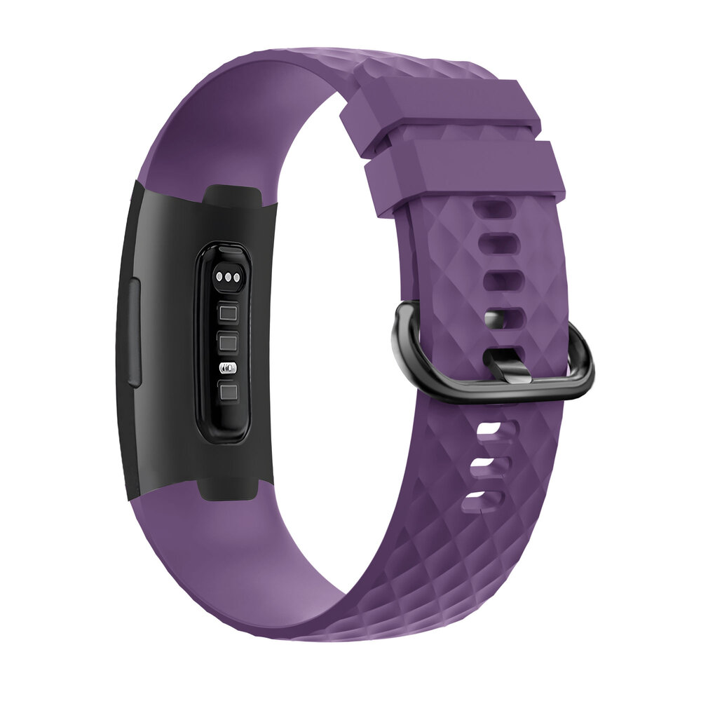 Bandz Bandz Fitbit Charge 3 Silikon Armband 'Klassisch' (Lila)