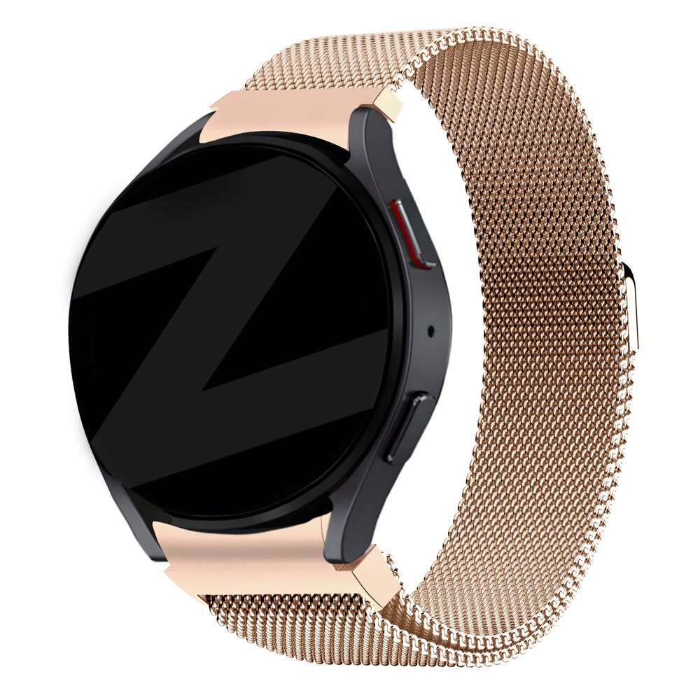 Bandz Bandz Samsung Galaxy Watch 4 - 44mm Milanese Loop Armband (Roségold)