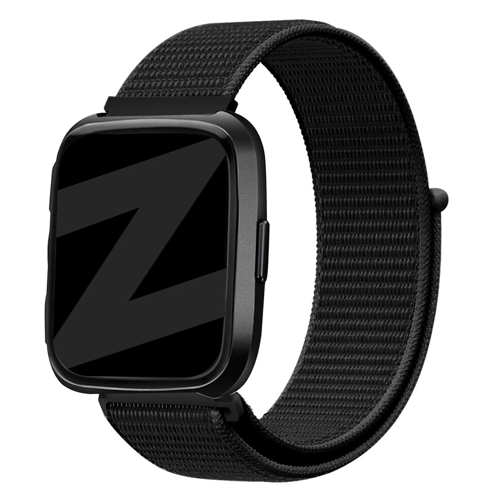 Bandz Bandz Fitbit Versa / Versa 2 Nylon Loop-band (Schwarz) Bandz Bandz Fitbit Versa / Versa 2 Nylon Loop-band (Schwarz)