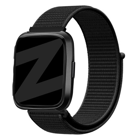 Bandz Bandz Fitbit Versa / Versa 2 Nylon Loop-band (Schwarz) Bandz Bandz Fitbit Versa / Versa 2 Nylon Loop-band (Schwarz)