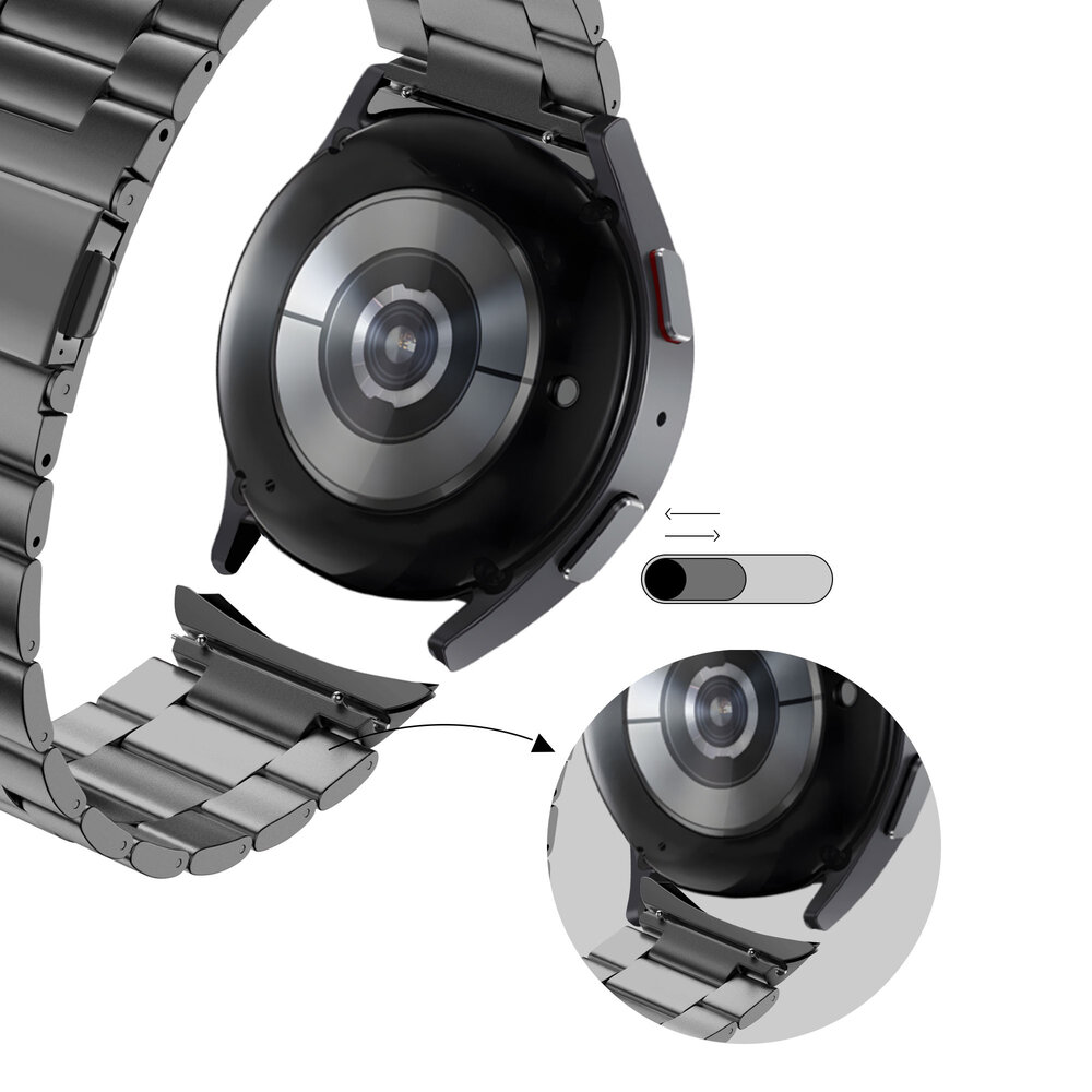 Bandz Bandz Samsung Galaxy Watch 5 Pro Titanium Gliederband (Graphit) Bandz Bandz Samsung Galaxy Watch 5 Pro Titanium Gliederband (Graphit)