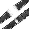 Bandz Bandz Fitbit Charge 3 Lederarmband 'Deluxe' (Schwarz) Bandz Bandz Fitbit Charge 3 Lederarmband 'Deluxe' (Schwarz)