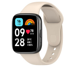 Strap-it® Redmi Watch 3 Active / Lite Silikon Armband (Beige) Strap-it® Redmi Watch 3 Active / Lite Silikon Armband (Beige)
