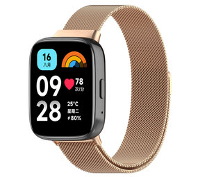 Strap-it® Redmi Watch 3 Active / Lite Milanaise Armband (Rosagold) Strap-it® Redmi Watch 3 Active / Lite Milanaise Armband (Rosagold)