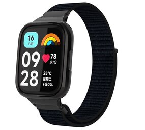 Strap-it® Redmi Watch 3 Active / Lite Nylon Armband (Schwarz) Strap-it® Redmi Watch 3 Active / Lite Nylon Armband (Schwarz)