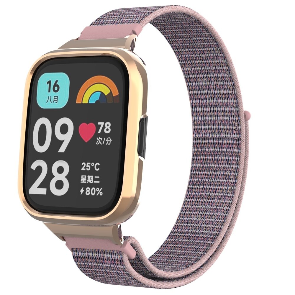 Strap-it® Strap-it Redmi Watch 3 Active / Lite Nylon Armband (Rosa) Strap-it® Strap-it Redmi Watch 3 Active / Lite Nylon Armband (Rosa)