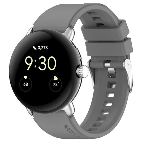 Strap-it® Strap-it Google Pixel Watch 1/2 Silikon Armband (Grau)