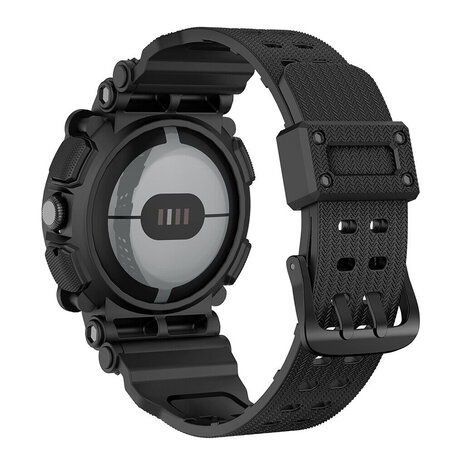 Strap-it® Strap-it Google Pixel Watch 1/2 TPU Armband mit Rahmen (Schwarz)