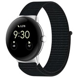 Strap-it® Google Pixel Watch 1/2 Nylon Armband (Schwarz)