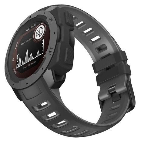 Strap-it® Strap-it Garmin Instinct 1/2 Sport Armband (Schwarz/Grau) Strap-it® Strap-it Garmin Instinct 1/2 Sport Armband (Schwarz/Grau)