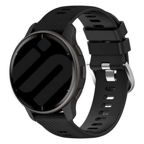 Strap-it® Strap-it Garmin Vivomove HR Silikon Armband (Schwarz)