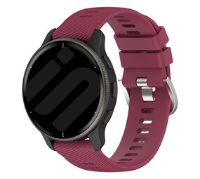Strap-it® Garmin Vivoactive 3 Silikon Armband (Weinrot) Strap-it® Garmin Vivoactive 3 Silikon Armband (Weinrot)