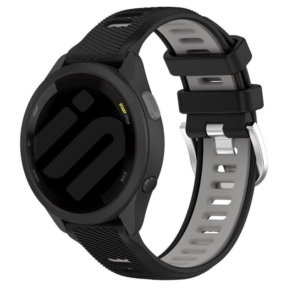 Strap-it® Strap-it Garmin Venu SQ 2 Sport Schnallenarmband (Schwarz/Grau)