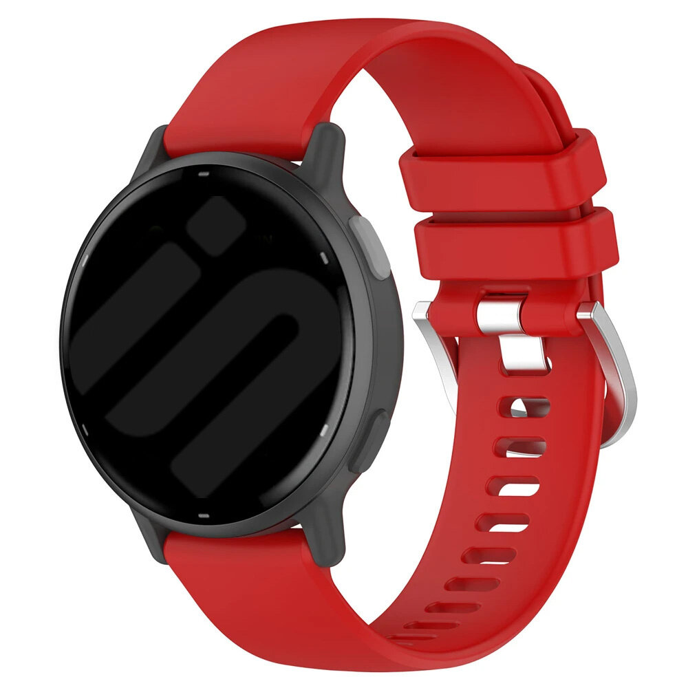 Strap-it® Strap-it Garmin Venu 2 Plus Classic Silikon Armband (Rot)