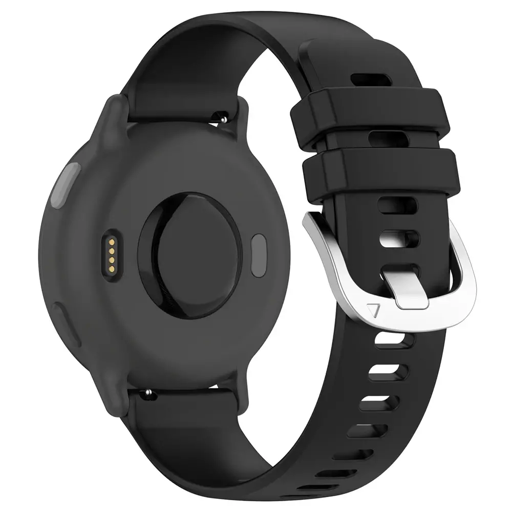 Strap-it® Strap-it Garmin Vivomove Style Classic Silikon Armband (Schwarz)