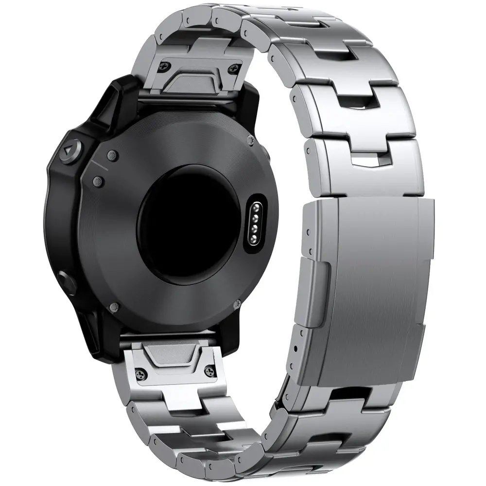 Strap-it® Strap-it Garmin Forerunner 745 Titanarmband (Silber)
