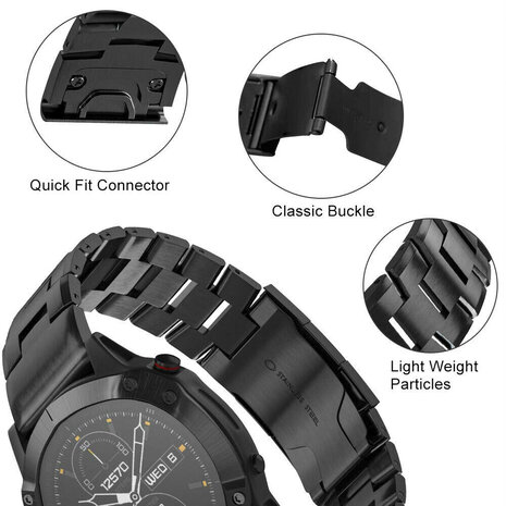Strap-it® Strap-it Garmin Forerunner 935 Titanarmband (Schwarz) Strap-it® Strap-it Garmin Forerunner 935 Titanarmband (Schwarz)