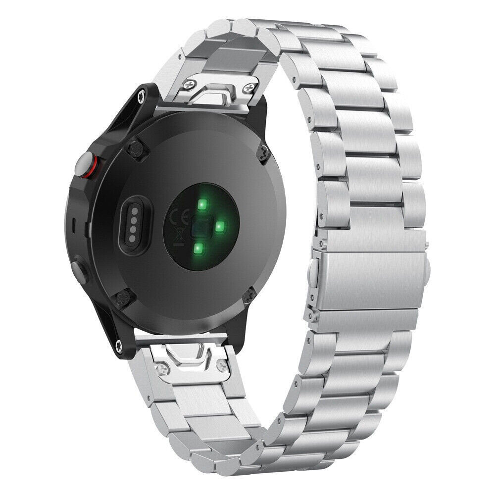 Strap-it® Strap-it Garmin Forerunner 965 Stahlarmband (Silber)