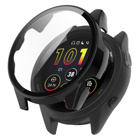 Strap-it® Strap-it Garmin Forerunner 265 Harthülle mit Glas (Schwarz)