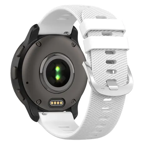 Strap-it® Strap-it Garmin Venu 2 Plus Silikon Armband (Weiß)