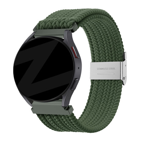 Amazfit Bip 5 geflochtenes Nylon Band Olivgrun Smartwatcharmbaender