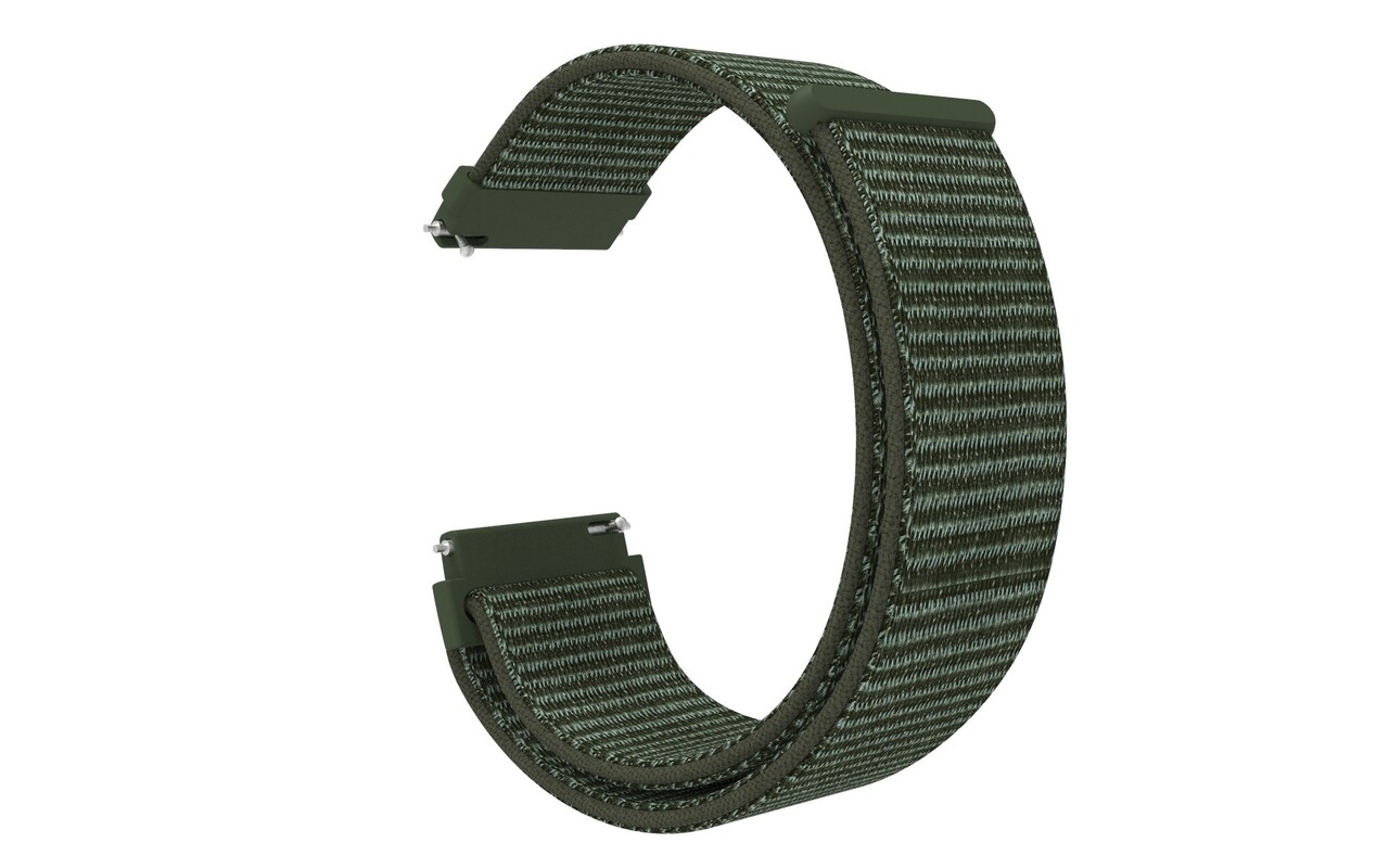 Strap-it® Strap-it Huawei Watch GT 4 - 41mm Nylon Armband (Dunkelgrün)