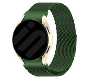Strap-it® Samsung Galaxy Watch 4 44mm 'One push' Milanaise Armband (Grün) Strap-it® Samsung Galaxy Watch 4 44mm 'One push' Milanaise Armband (Grün)