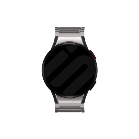 Strap-it® Strap-it Samsung Galaxy Watch 4 44mm 'One push' Luxus Titan Armband (Titan)