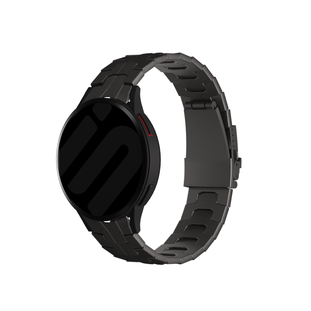 Strap-it® Strap-it Samsung Galaxy Watch 4 44mm Titan Iron Armband (Graphit)