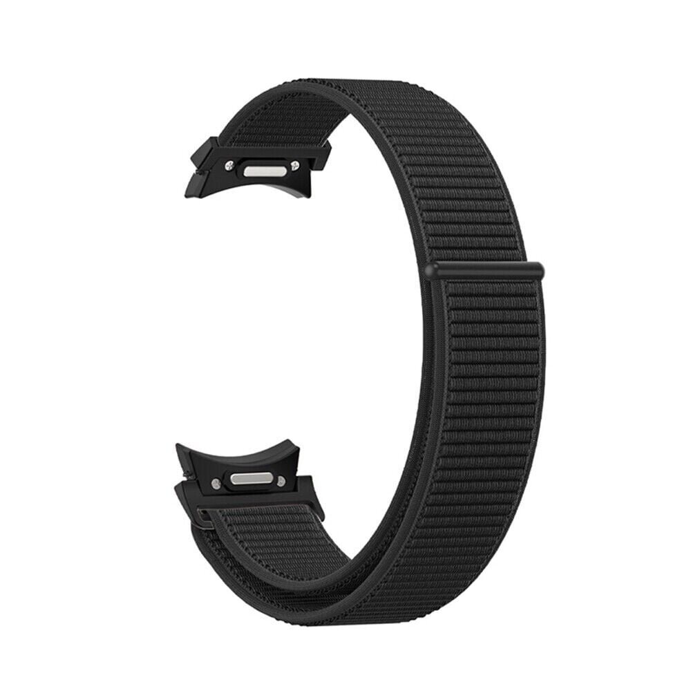 Strap-it® Strap-it Samsung Galaxy Watch 4 Classic 42mm 'One push' Nylon Armband (Schwarz)