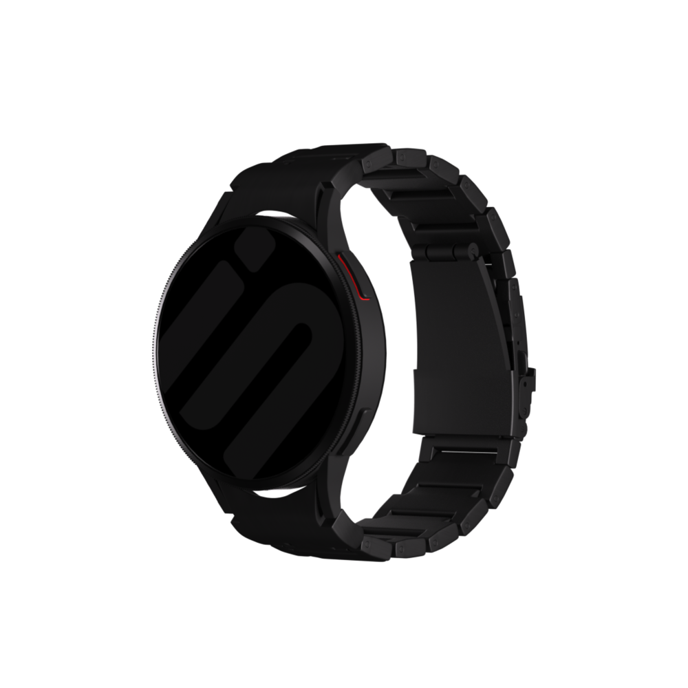 Strap-it® Strap-it Samsung Galaxy Watch 4 Classic 42mm 'One push' Titan Armband (Schwarz)