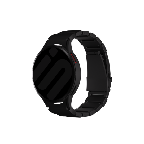 Strap-it® Strap-it Samsung Galaxy Watch 4 Classic 42mm 'One push' Titan Armband (Schwarz)